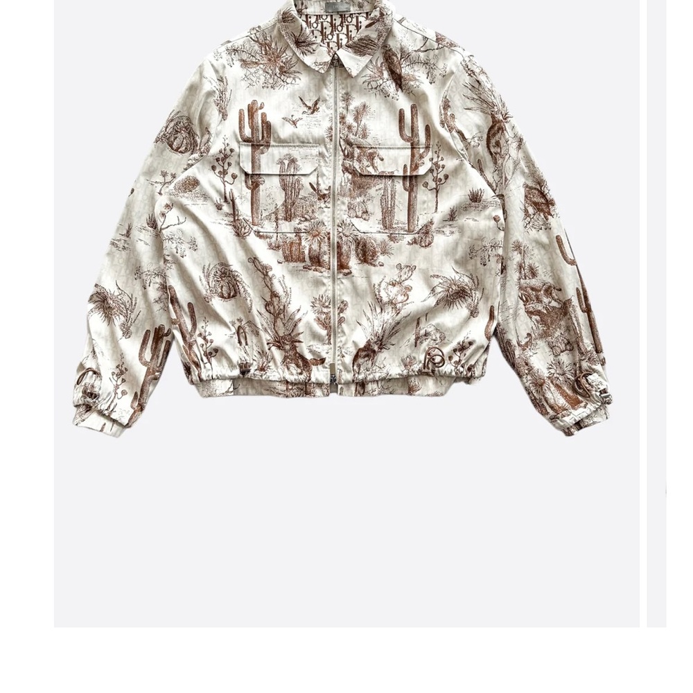 Dior Cactus Jack White And Brown Desert Print Jacket